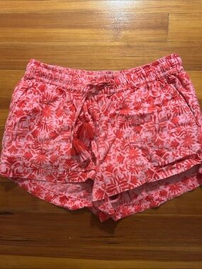 Vineyard Vines Coral Pink Floral Drawstring Shorts XS